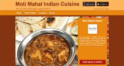 Desktop Screenshot of motimahalindian.com
